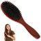 Brosse à Cheveux Poils de Sanglier, AISEELY Brosse Demelante , Massage Cuir Bois pour Antistatique Professionnelle Réduisant la Casse des Cheveux et les Cheveux Crépus