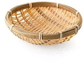 AGIPS YSJX kitchen&bedroom Storage Accessories Food Picnic Bread Sundry Mini Container Handmade Bamboo Weaving Round Storage Basket Fruit Dish Rattan Bread Basket for Kitchen (Color : 13CM)