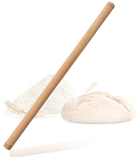 spar-home Türkisches Nudelholz - Traditionelle Teigroller aus Buchenholz Handgemachte Teigrolle aus Holz Oklava (80x2cm)