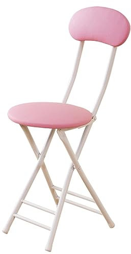 Sgabello da Bar Pieghevole da 47 cm con Schienale,Sgabello da Bar Rotondo Imbottito con Sedile Alto, Sgabello Pieghevole Portatile Sgabelli da Bar Alti per Cucina Giardino Domestico all'aperto,1PC (C