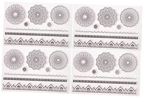 COHEALI 4stücke Transparente Mandala Silikonstempel Für Bastelprojekte Wiederverwendbare Bastelstempel Für Scrapbooking Und Kartenherstellung Für Kreative Dekorationen
