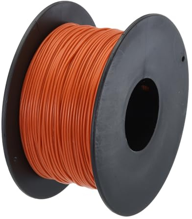 QUARKZMAN 30AWG Kabel Elektrischer Draht 0,05 mm² Verzinntes Kupferkabel 75 Meter, Stromkabel Hohe Temperatur Leitung Erdkabel Litzenkabel Verlängerungskabel für Kfz Kabelkanal, Orange