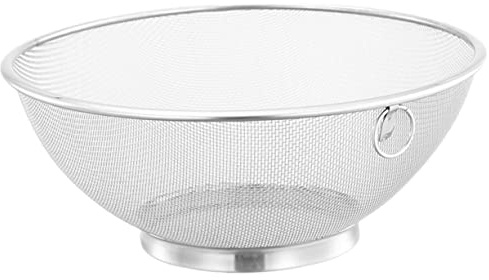 PRETYZOOM Cesta Coladora Doméstica de Acero Inoxidable para Lavar Arroz y Limpiar Verduras, Escurridor Práctico y Resistente para Cocina