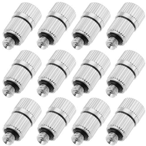 SG Store 30 Stück 0,3 mm Öffnung Hochdruck-Nebeldüse Mikronebelsprüher für Gewächshaus-Sprinkler, Bewässerungsanlage, 18,5 x 9,5 mm, Silber, HP938W