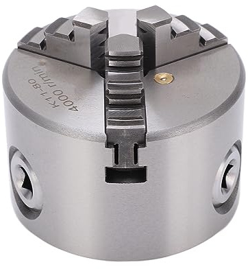 Portabrocas de Torno, Portabrocas de Torno Autocentrante de 3 Mordazas de 3 Pulgadas y 80 Mm de Diámetro Portabrocas de Torno de Metal para Torno de Carpintería, Mandriles