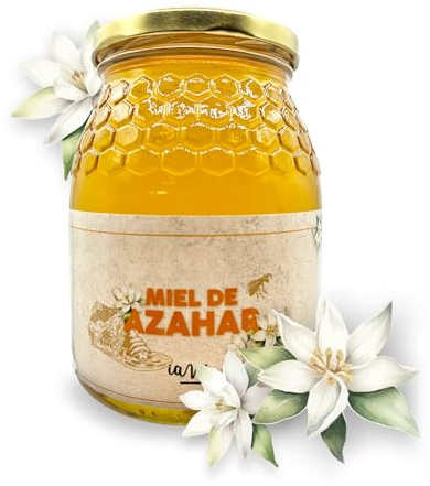 IAMI Miel Cruda de Azahar 1 kg Artesanal de la Sierra de Espadán | 100% pura sin mezclas | Textura de crema | Recolectada en Castellón | Para desayunos, infusiones y repostería