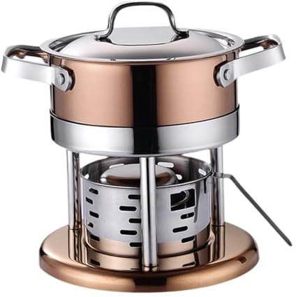 KESOTO Stainless Steel Cooking Pot for Outdoor Activities, Rose Gold