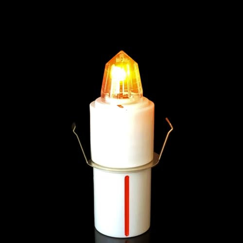 LUMINO ELETTRONICO VOTIVO PER CIMITERO - EXTRADURATA BATTERIA LOCULO: 1,5 ANNI / OSSARIO: 8 MESI | Candele led a batteria cimitero extradurata 245/547 giorni. (GIALLO INTERMITTENTE, GRANDE - LOCULO)