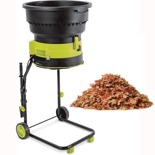 Electric Leaf Mulcher Shredder, 2500W High-Power Garden Shredder Crusher,8000rpm Leaves Chippers,Shredders and Mulchers W/Wheels Storage Bag 114x53x57cm