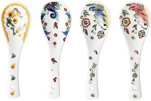 Cucharas de sopa chinas, cucharas de sopa asiáticas de cerámica, Cucharas de sopa chinas, cucharas chinas europeas, juego de cucharas de sopa de cerámica, cucharas de arroz de porcelana esmaltadas de