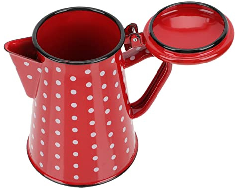SOIMISS Caffettiera Smaltata Vintage Antiscottatura e Design Teiera Multifunzionale per Cucina e Casa per e Latte