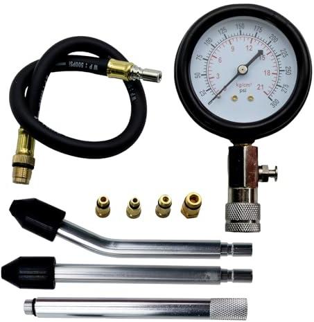 Compresor de motor – Kit de medición de cilindro, herramienta de diagnóstico de doble presión | Kit de prueba de compresión duradera, dispositivos de diagnóstico para motores automotrices