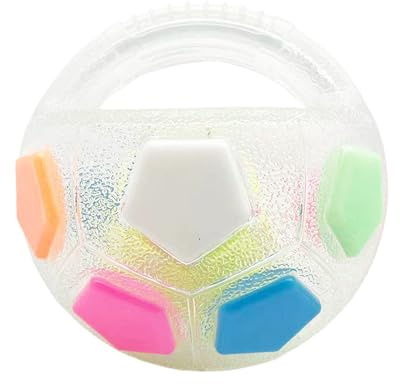 Dog Football Chew Toy - Sturdy Squeaky Play Ball, Interactive Bite Resistant Training Supply, Rubber Teeth Cleaner, Fun Pet Exercise Gear | Engaging Chewing Toy For Puppy Dentals Care Outdoor Game