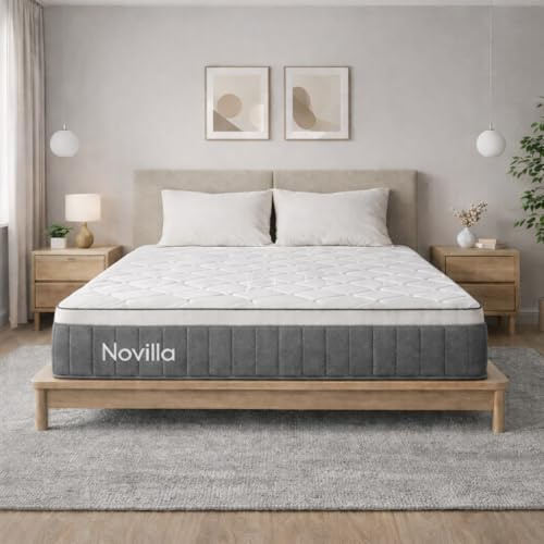 Novilla Matratze 90x200, H3 7-Zonen Duale Kühltechnologie Schaummatratze, 25 cm Höhe Kaltschaummatratze, Stabiler Rand, Bequem und atmungsaktiv Rollmatratze, Öko-Tex Zertifiziert