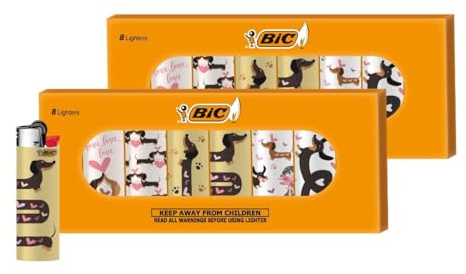 BIC - Paquete de 16 encendedores Maxi Dachshund