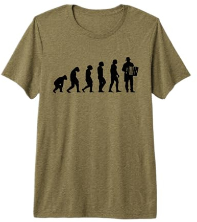 Accordéoniste Accordéon-Musicien Musique Evolution Accordéon T-Shirt Haut de Gamme