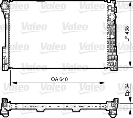 Valeo Radiatore, Raffreddamento Motore 735292 | Compatibile con: MERCEDES-BENZ C-CLASS, C-CLASS Coupe, C-CLASS T-Model, CLS, CLS Shooting Brake, E-CLASS, E-CLASS Cabriolet