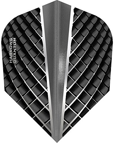 Harrows Quantum Dart-Flights, 100 Mikron, Standard, 3D-Effekt, 5 Sets (15 Stück) (Smokey)