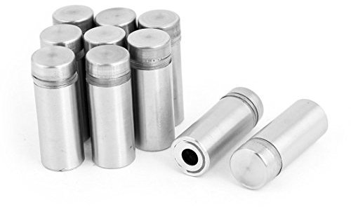 Aexit 12 mm Baumarkt x 30 mm, Edelstahl, Werbung Nageldübel Abstandsbolzen aus Glas, Eisenwaren 10 Stück