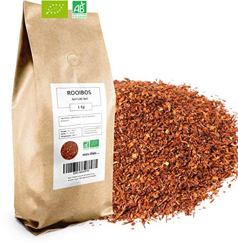 Rooibos Bio Nature - 1 kg (400 tasses) - Thé en vrac 100% Agriculture Biologique - Mes-Thés