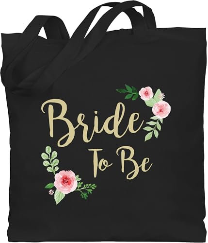Baumwolltasche - JGA Junggesellenabschied Frauen - Bride To Be - Unisize - Schwarz - brauttasche beutel braut bachelorette party bridemaid stoffbeutel tasche jungesselnabschied bridemaids jutebeutel