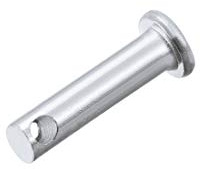 sourcing map 20 Stück Steckbolzen Einloch Flachkopf Gabelbolzen,5mm X 20mm Splintstift Verzinkung Massiver Stahl Lochbolzen