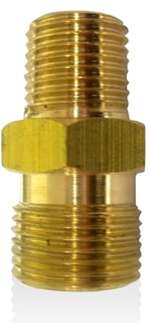 INTERGAS 3/8 LH Male Brass Gas Adapter x 1/4 RH Male Connector for LPG, Propane & Butane – Universal Durable Gas Fitting for Regulators, Hoses, Torches, BBQ, Camping & Outdoor Gas Equipment