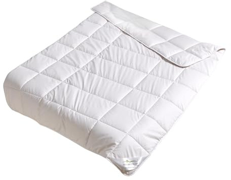 Traumschlaf Alpaka Bettdecke • Ganzjahresdecke mit 100 % Alpakawolle • Hochwertige Naturbettdecke • Temperaturausgleichend & atmungsaktiv • Für Allergiker geeignet 155x220 cm