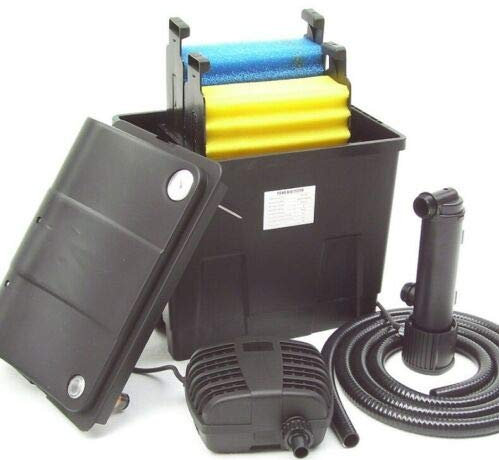 D&L Teichaussenfilter Teichfilter 8000l + UVC 9W Teichklärer + Teichpumpe Pumpe55889