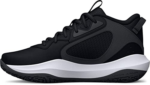 Under Armour Unisex Grade School UA Lockdown 6 Basketball Shoes Court Performancence, Black, 38 EU, Nero, 38 EU