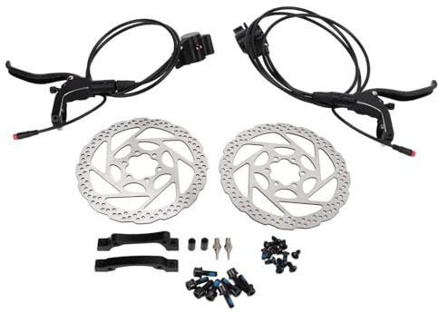 Alomejor Fahrrad Hydraulische Bremse Kit Aluminiumlegierung Bremshebel Öldruck Scheibenbremssättel für Mountainbike Fahrrad