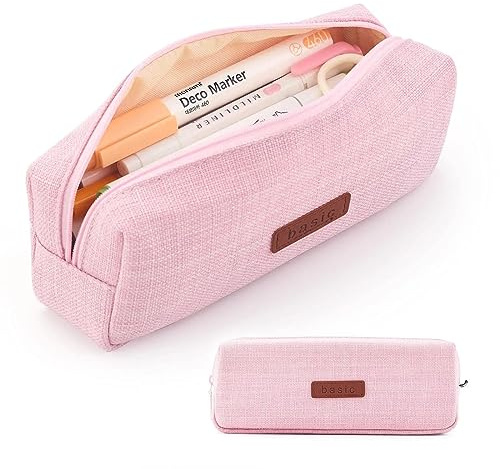 Xinlon Federmäppchen, Mäppchen Aesthetic, Großes Aesthetic Federmäppchen für Mädchen – Rosa Mäppchen mit Reißverschluss für Schule & Büro – Ideal zur Aufbewahrung von Schreibwaren und Kosmetik
