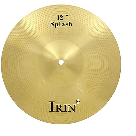 12 Zoll Trommel Messing Becken Percussion Splash Crash Hi-Hat Becken, Messing Crash Becken Musikinstrument Zubehör für Schlagzeug Set Traditionelles Finish Messing