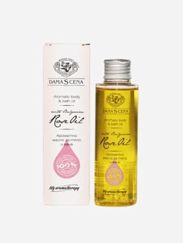Körperrosenöl, aromatisches Körper- und Badeöl, 100 ml, bulgarische Rose, Damaszener
