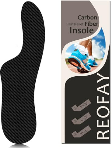 REOFAY Morton’s Extension Orthotic, Carbon Fiber Insole 1 PC Rigid Recovery Shoe Insert Plate for Men Women Morton's Toe, Turf Toe, Hallux Limitus, Hallux Rigidus, Arthritis, Broken Big Toe, 235 mm
