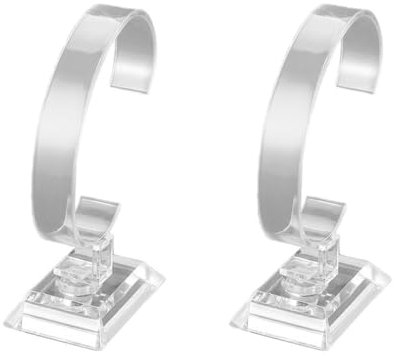vreplrse 2 Stück verstellbarer Uhren Schmuck Armband Display Ständer, langlebig, leicht, für stabilen Halt, rutschfeste Acryl Unterseite
