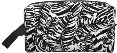 Bolsa organizadora de cosméticos de moda con estampado de hojas tropicales, bolsa organizadora de accesorios de viaje para mujer, bolsa de cosméticos, hoja tropical, talla única, Hoja tropical, One