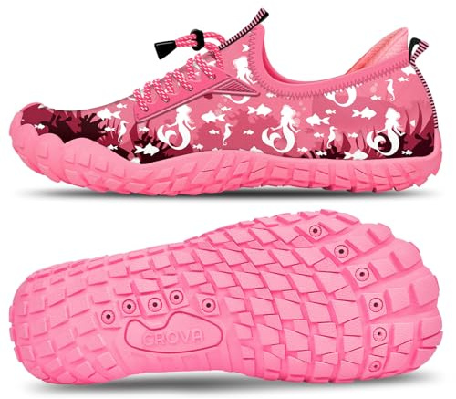 Crova Scarpe da Immersione Bambini Scarpe da Acqua da Scoglio Antiscivolo Scarpe da Spiaggia Surf Ragazzi Ragazze