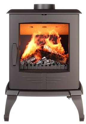 Estufa de leña libre, de hierro fundido negro - P8 (7,9 kW) ECO