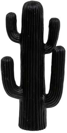 PEGANE Lot de 2 Cactus décoratifs, décorations d'extérieur Coloris Noir - Longueur 28 x Profondeur 14,5 x Hauteur 57 cm