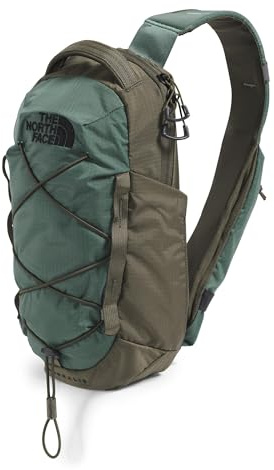 The North Face Borealis Sling Bag - Crossbody Bag, Water Repellent, Adjustable Strap, Multiple Compartments, Duck Green/New Taupe Green, One Size