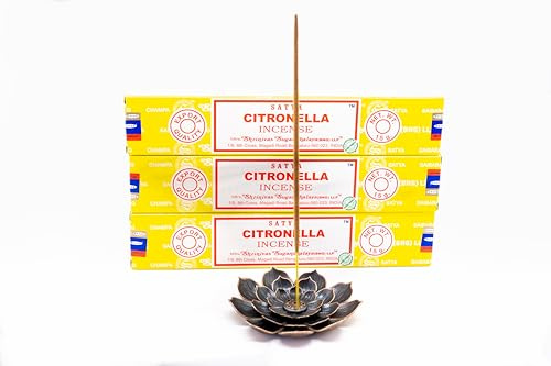 Scentolino Citronella Räucherstäbchen für Indoor und Outdoor inkl. hochwertigen Räucherstäbchenhalter