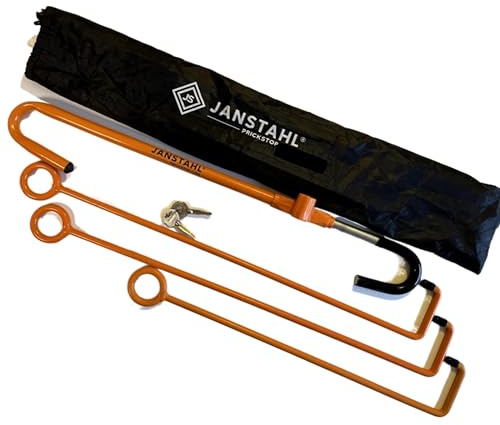 Motorhome Door Security Bar with Steering Wheel Lock – Heavy-Duty Steel Anti-Theft for Fiat Ducato, Peugeot Boxer, Citroën Jumper, VW T5/T6, Mercedes Sprinter – Adjustable 150–180 cm, with Storage Bag