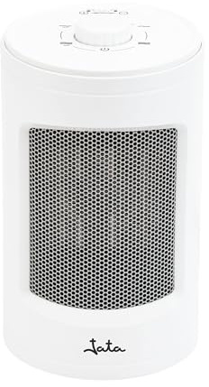 Jata JCTC1930 - Calefactor Eléctrico Cerámico Bajo Consumo 1200 W. Oscilante. Termostato Regulable. 2 Modos: 600-1200 W. Compacto: 13 x 13 x 23 cm. Máxima seguridad
