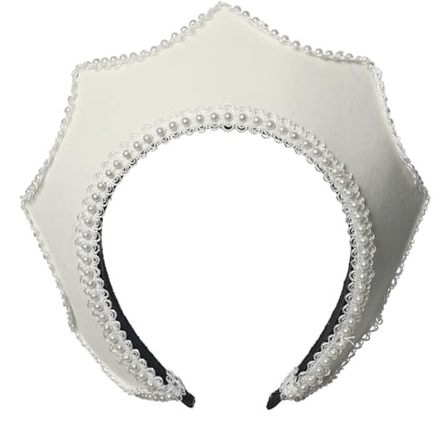 Mittelalterliche Renaissance Tudor Queen Kopfschmuck für Frauen Anne Boleyn Stirnband Elisabethanische viktorianische Königliche Koronett Kapuze Tiara Hut