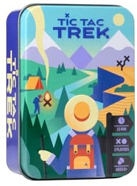 Tic Tac Trek By Alley Cat Games Ages 8+ | 2 Player Game | Tic Tac Toe Exploration Tin Game | Four In A Row Game | Travel Game