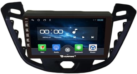 Car CarPlay Android Auto Navigation Stéréo GPS Radio Caméra arrière Display 9 IPS Touchscreen Headunit Tablet Pad Lecteur multimédia pour Ford Transit Tourneo Custom 2012-2017, 4 Core 2G+64G