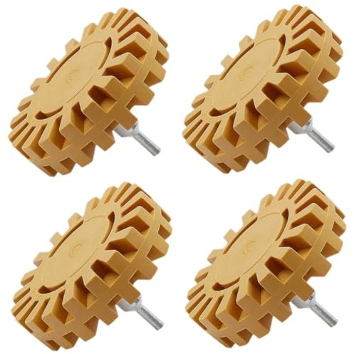 DOITOOL 4 Pezzi 4 Rimuovere La Ruota Di Gomma Remover Adesivo Spray Lucidante Per Pneumatici Rimozione Della Colla Spazzola Per Ruote Auto Dispositivo Di Rimozione Gomma Speciale