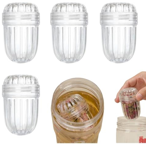 HAMKU 4 Pinze da infusore per tisane,filtro te infusione, pinze per colino per gli amanti del tè (3.5 * 6.4 cm)