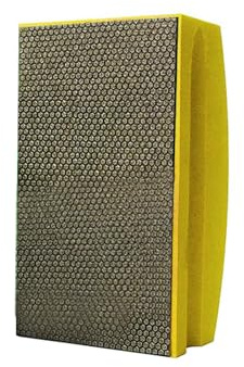 Unifizz Blocchi abrasivi diamantati elettrolitici a forma di arco giallo per lucidatura posteriore rettifica blocchi per granito marmo pietra vetro grana 400